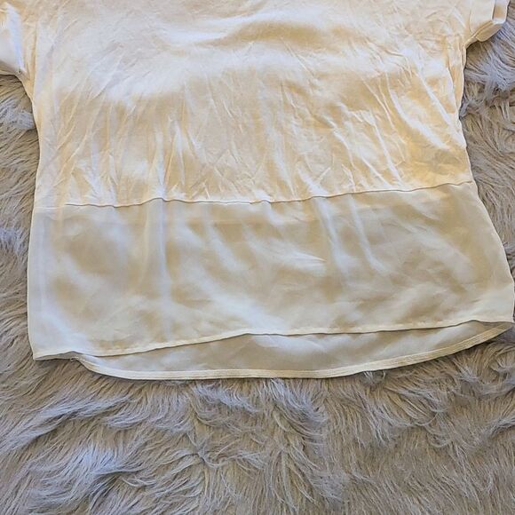 Juicy couture womens tan flowy tshirt with embellished detail on shoulders - Picture 6 of 7